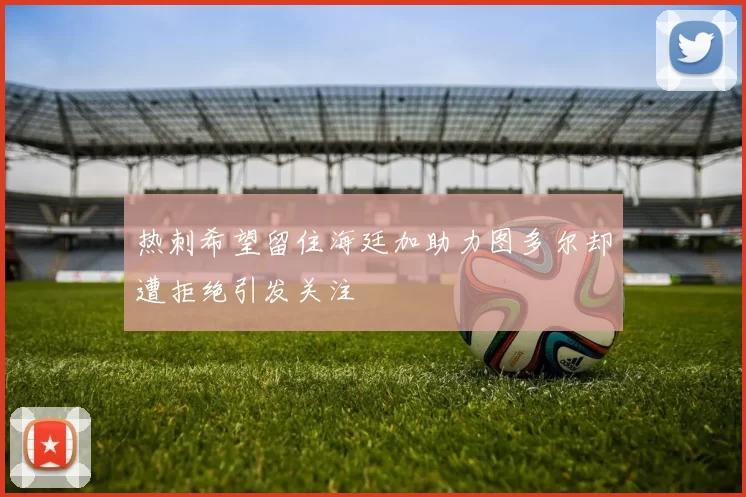 热刺希望留住海廷加助力图多尔却遭拒绝引发关注