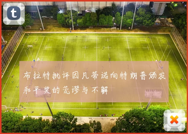 布拉特批评因凡蒂诺向特朗普颁发和平奖的荒谬与不解